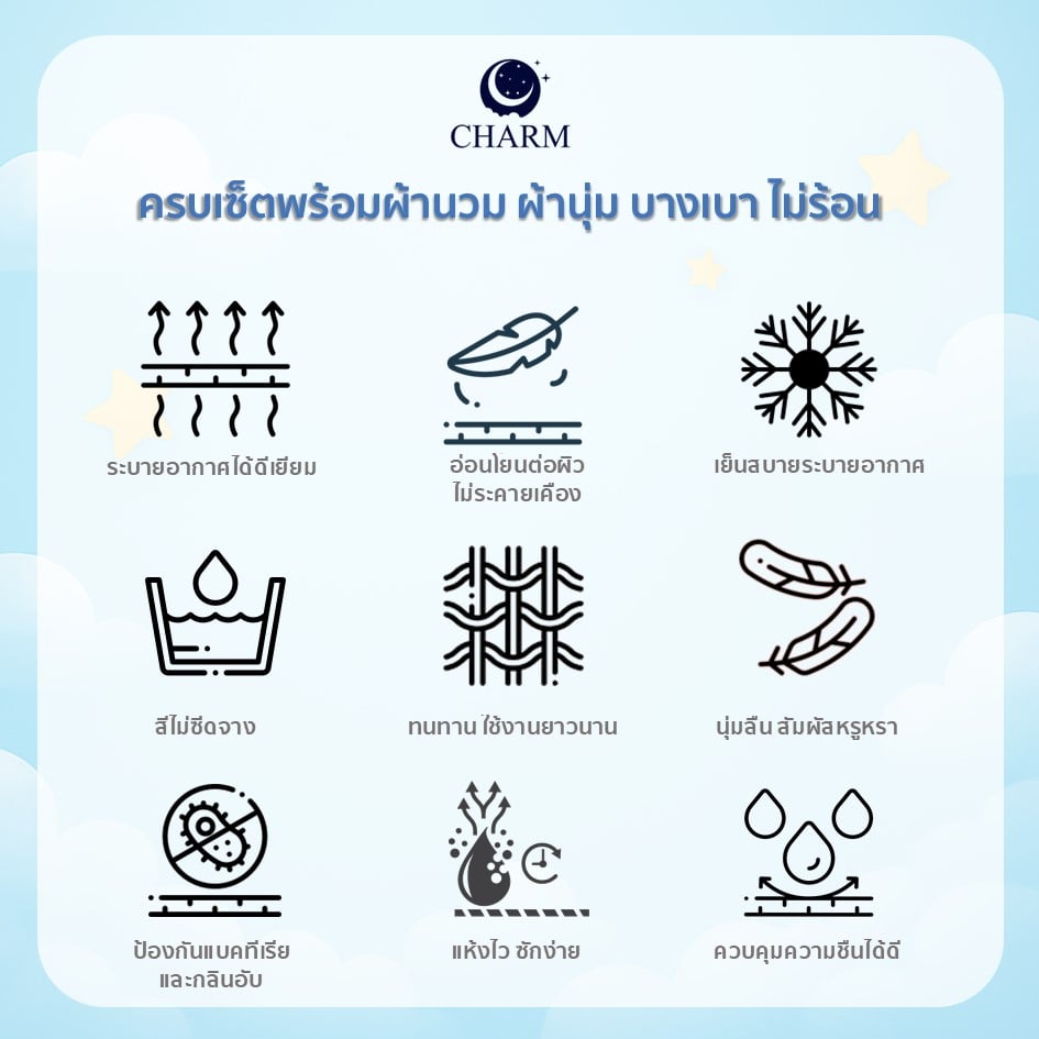 CHARM ชุดผ้าปูที่นอน + ผ้านวม 3.5 ฟุต 4 ชิ้น ลาย HAPPY ZOO คอลเลคชั่น DREAMY_8